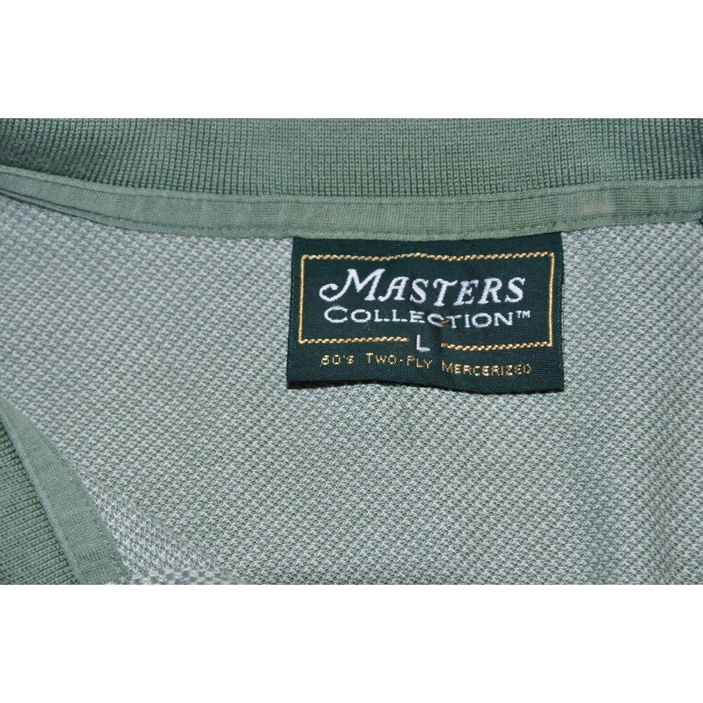 Masters Collection Golf Polo Shirt Size L Green Mercerized Cotton - Picture 5 of 6